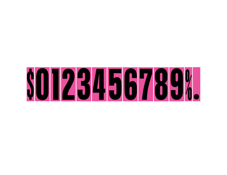 WINDSHIELD ADHESIVE NUMBERS - 9 1/2 INCH
